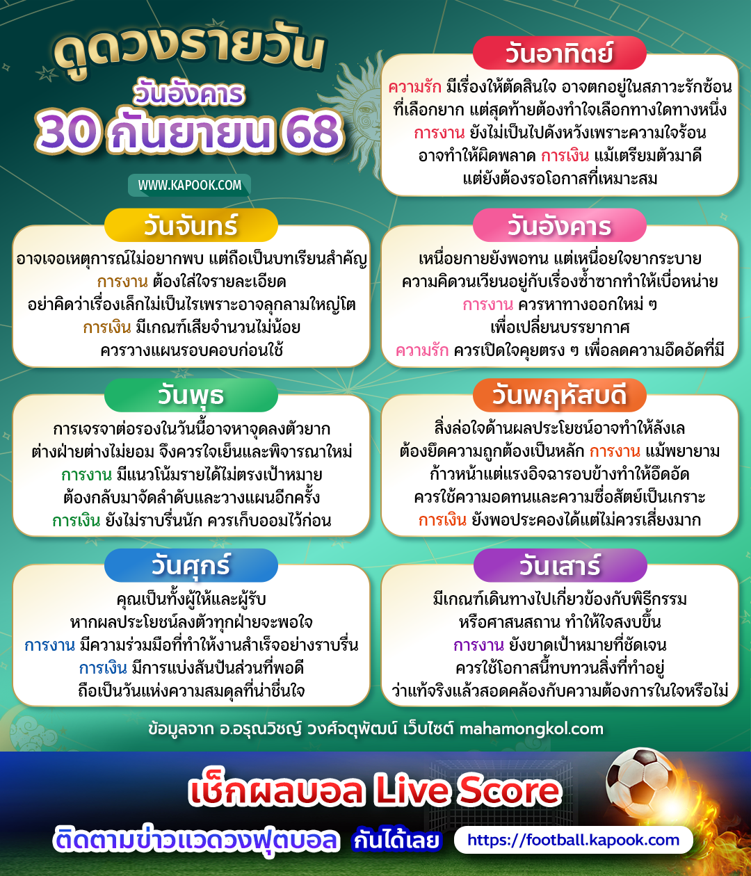 ดูดวงรายวัน