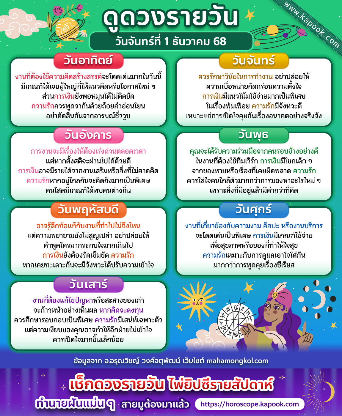 ดูดวงรายวัน