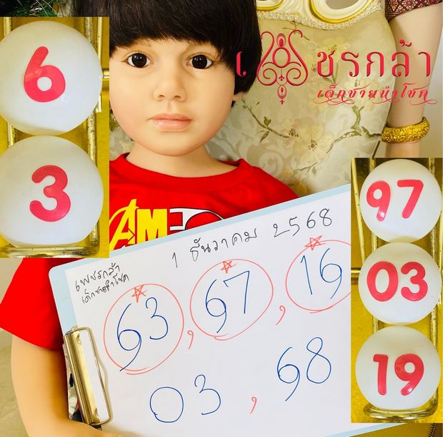  เลขเด็ดงวดนี้ หวยน้องเพชรกล้า 1 ธ.ค. 68