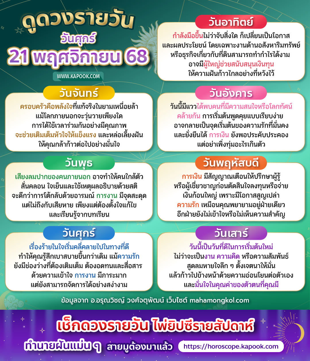 ดูดวงรายวัน