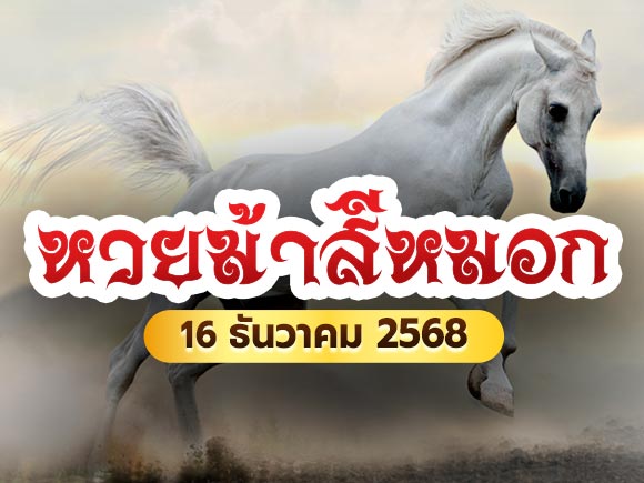 หวยม้าสีหมอก ปล่อยเลขเด็ดงวดนี้ 16 ธ.ค. 68 