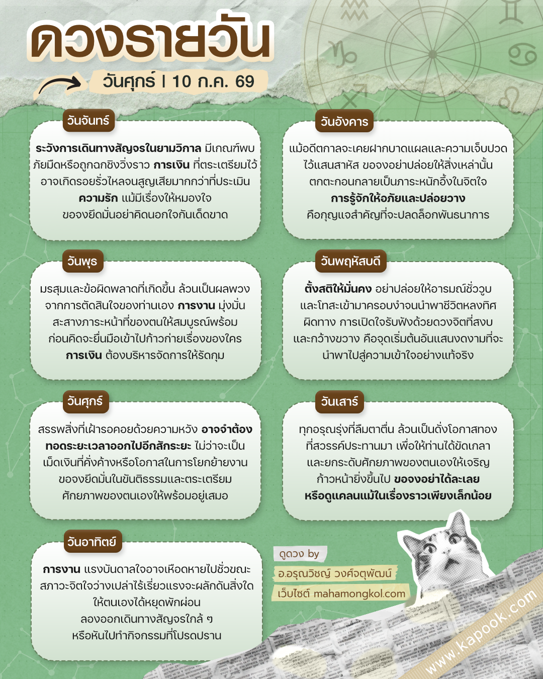 ดูดวงรายวัน