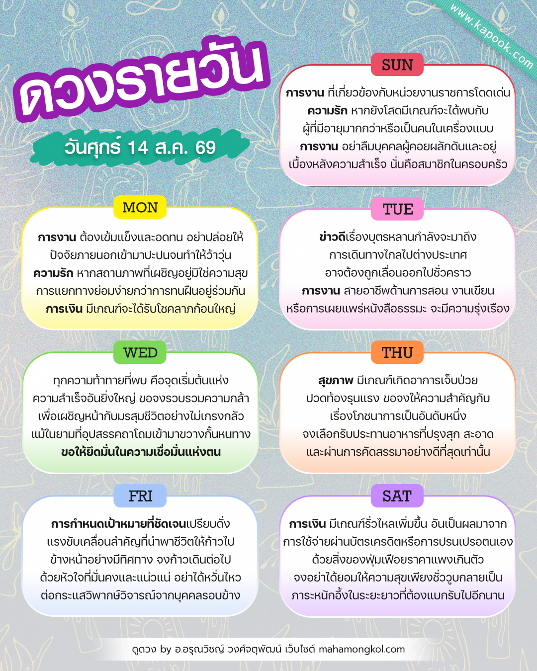 ดูดวงรายวัน