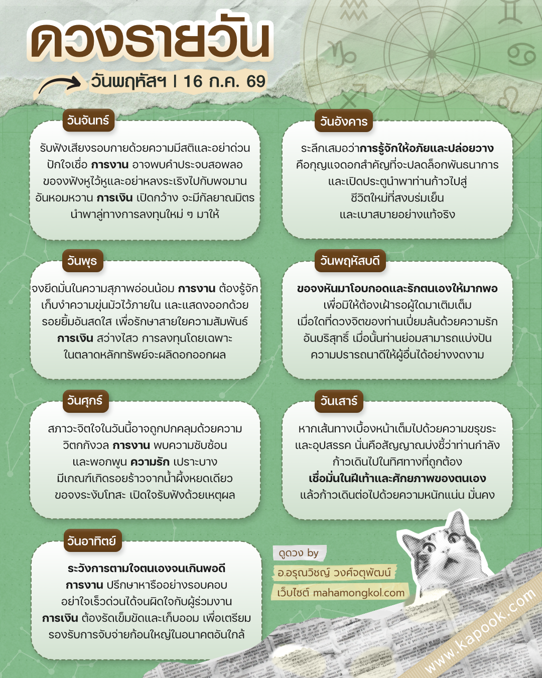 ดูดวงรายวัน