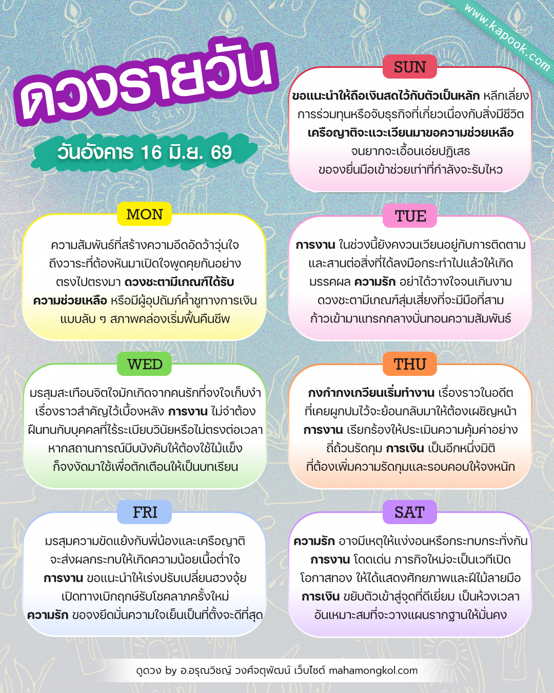 ดูดวงรายวัน