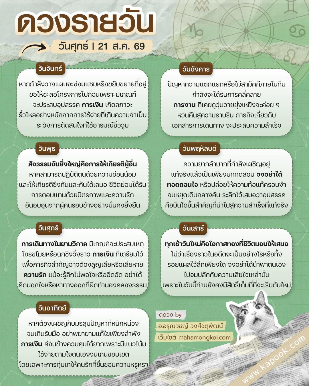 ดูดวงรายวัน