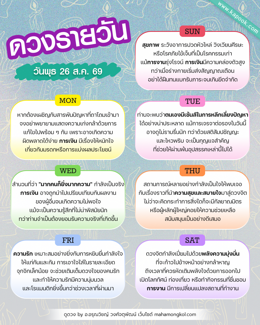 ดูดวงรายวัน ดูดวงรายวัน