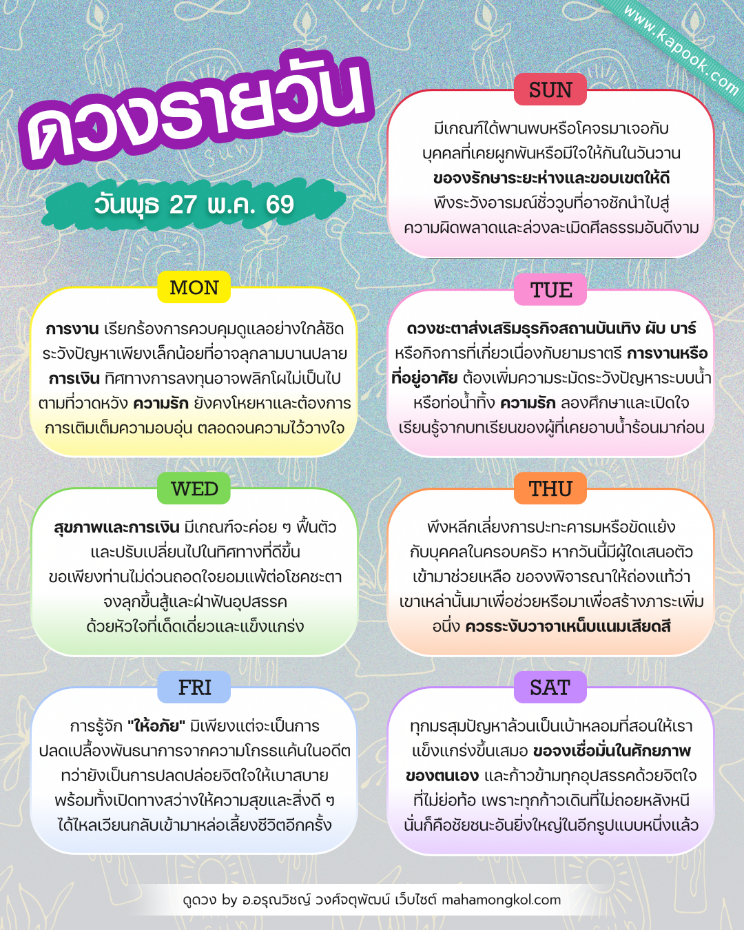 ดูดวงรายวัน