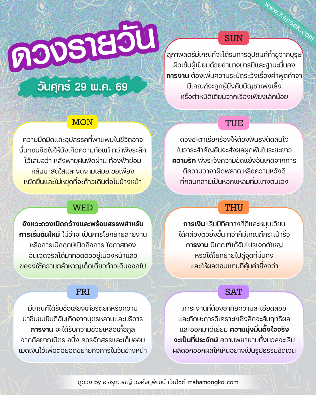 ดูดวงรายวัน ดูดวงรายวัน