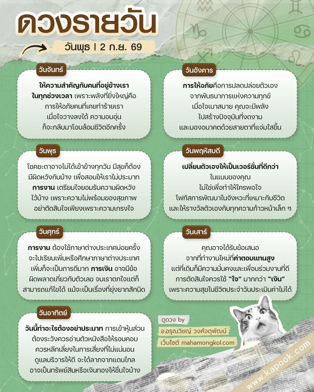 ดูดวงรายวัน