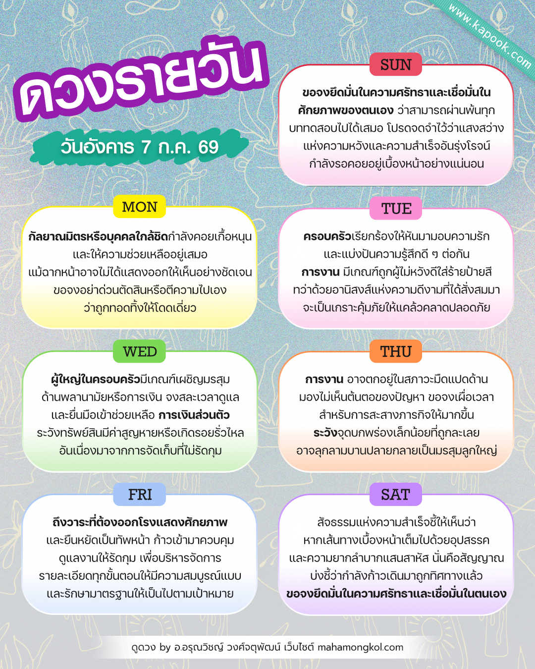 ดูดวงรายวัน