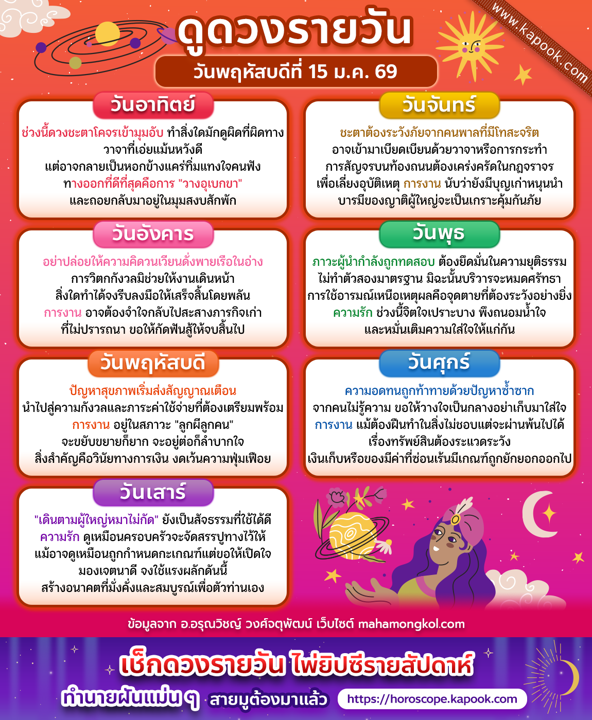 ดูดวงรายวัน