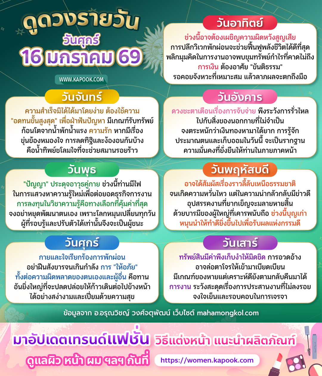 ดูดวงรายวัน