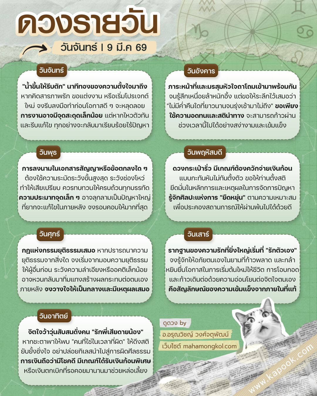 ดูดวงรายวัน