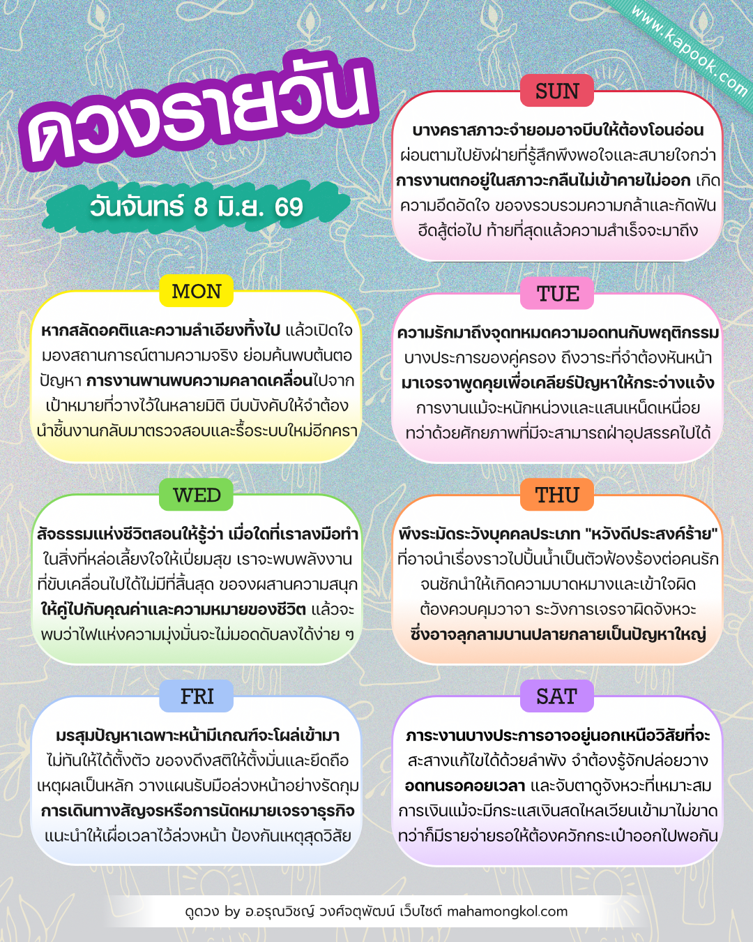 ดูดวงรายวัน