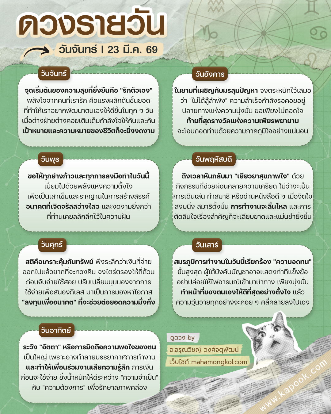 ดูดวงรายวัน