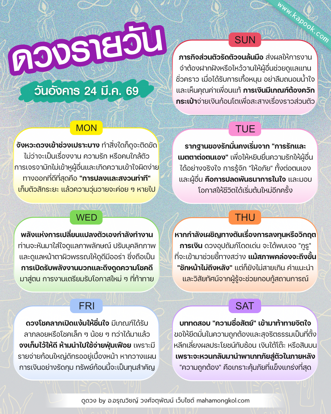 ดูดวงรายวัน