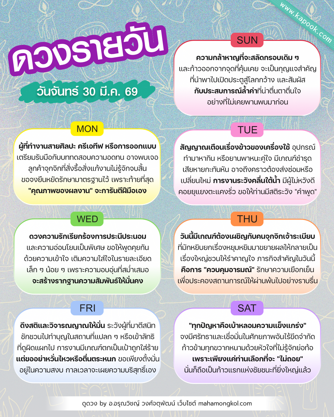 ดูดวงรายวัน