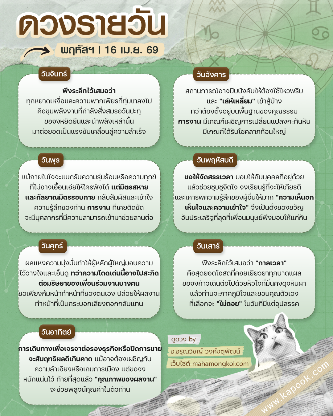 ดูดวงรายวัน ดูดวงรายวัน