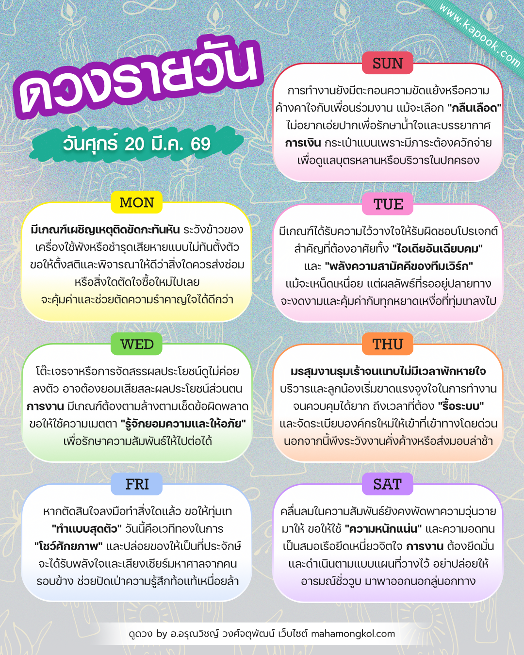 ดูดวงรายวัน