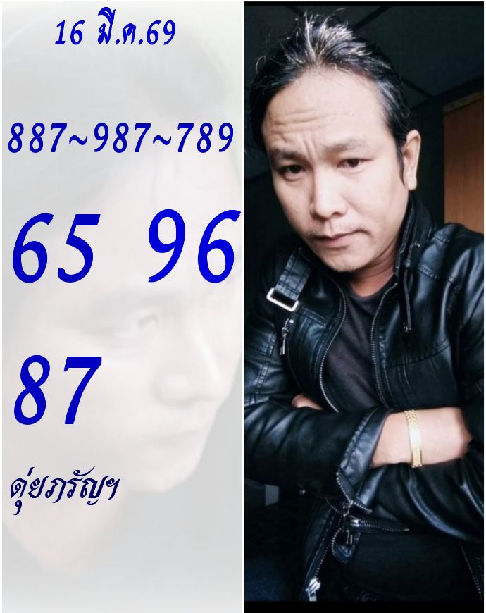 หวยดุ่ย ภรัญฯ เลขเด็ดงวดนี้ 16 มี.ค. 69