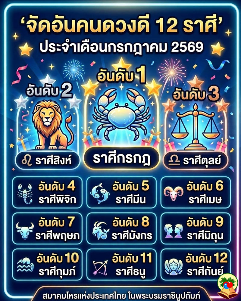 ดวงเดือนกรกฎาคม 2569