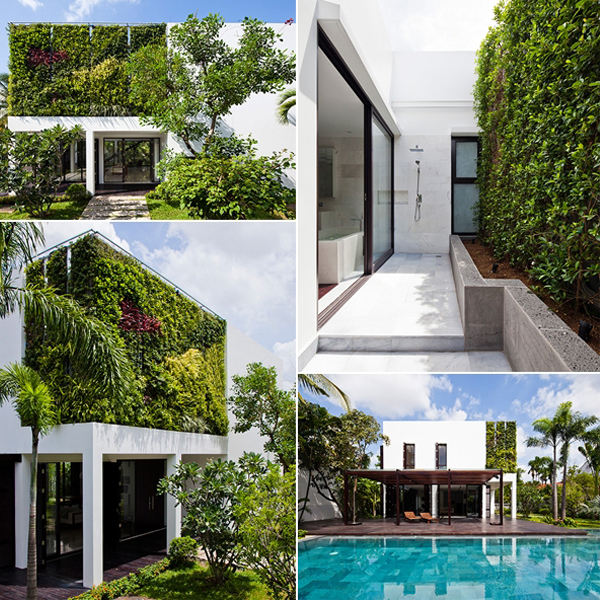 บ้าน 2 ชั้นโมเดิร์น สดชื่นด้วยสวนแนวตั้ง และมุมอาบน้ำเอาท์ดอร์