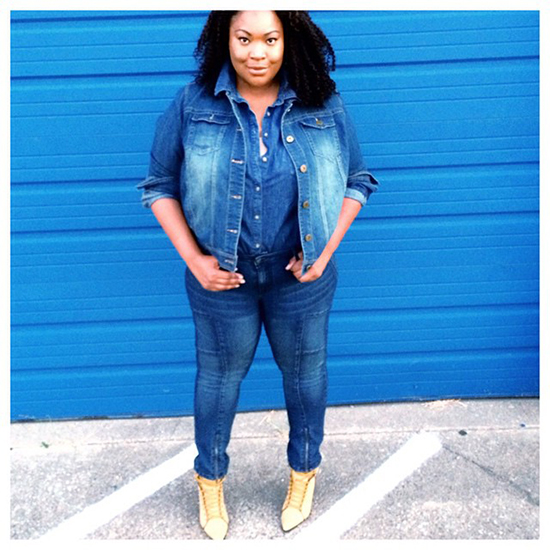 กางเกงยีนส์สาวร่างใหญ่