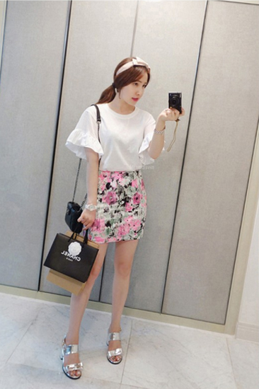 แฟชั่นกระโปรงลายดอก