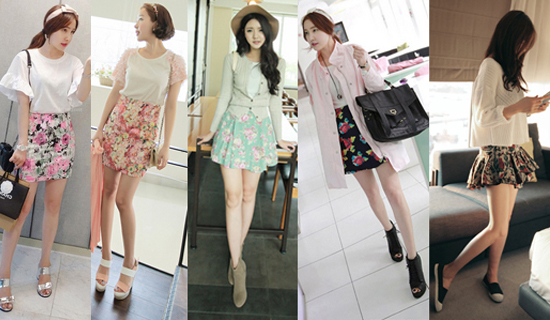 แฟชั่นกระโปรงลายดอก