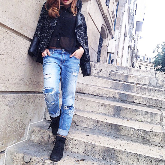 กางเกงยีนส์ขาดรุ่ย