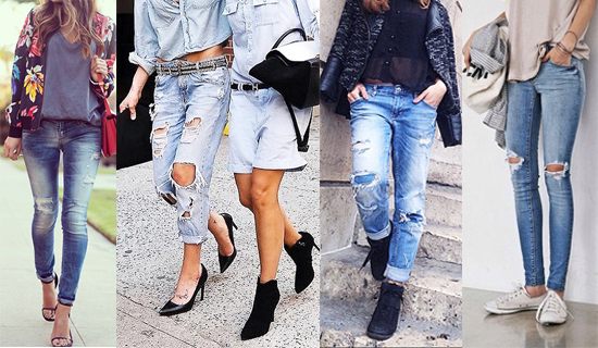 กางเกงยีนส์ขาดรุ่ย