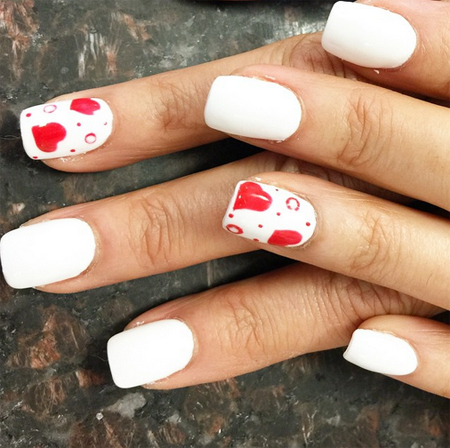 ลายเพ้นท์เล็บวันวาเลนไทน์