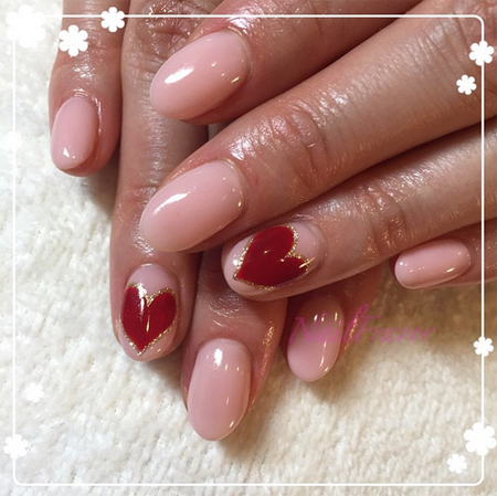 ลายเพ้นท์เล็บวันวาเลนไทน์