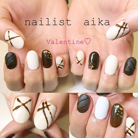 ลายเพ้นท์เล็บวันวาเลนไทน์