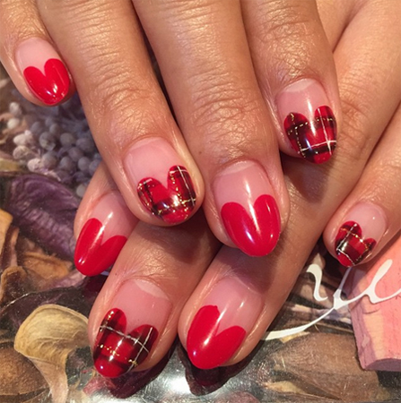 ลายเพ้นท์เล็บวันวาเลนไทน์