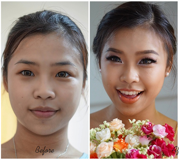 แต่งหน้าสาวผิวแทน