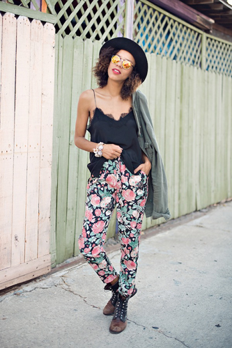 แฟชั่นกางเกงลายดอก