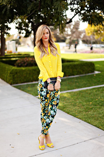 แฟชั่นกางเกงลายดอก