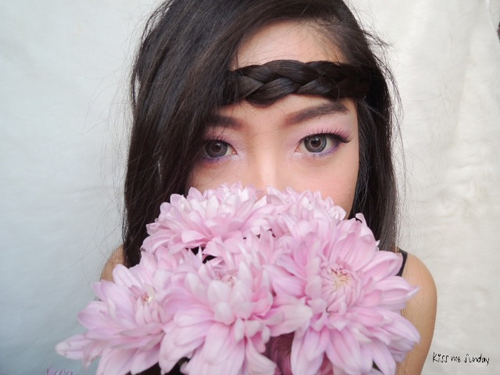 แต่งตาโทนสีม่วงชมพู