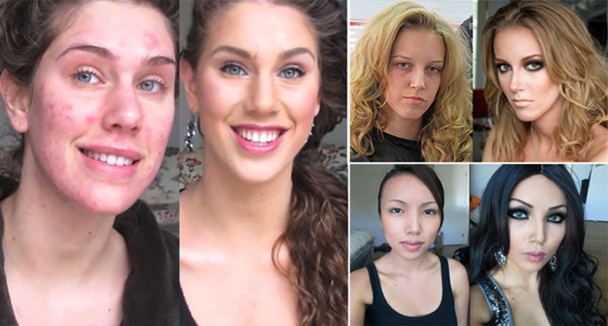 ก่อนหลังแต่งหน้า