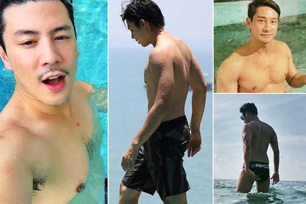 ดาราชายใส่ชุดว่ายน้ำ