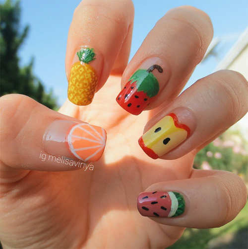 ลายเพ้นท์เล็บหน้าร้อน