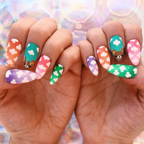 ลายเพ้นท์เล็บหน้าร้อน