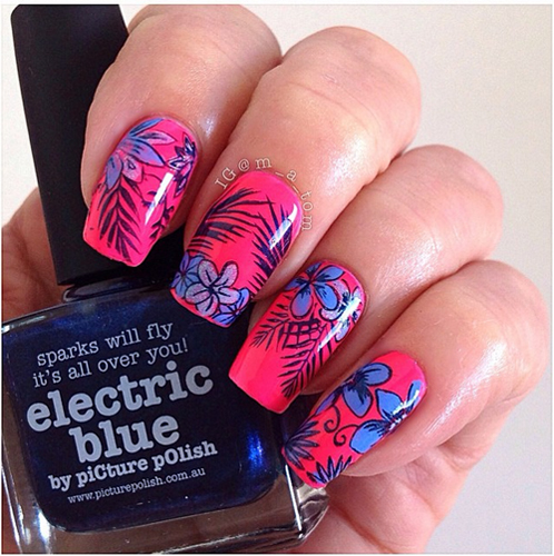 ลายเพ้นท์เล็บหน้าร้อน