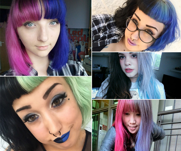 split dyed hair