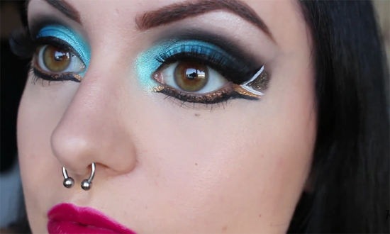 แต่งตาโทนสีฟ้า