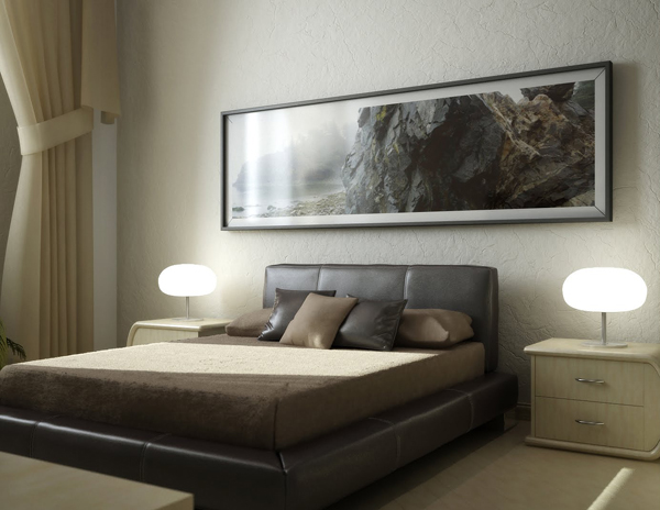 ห้องนอนผู้ชาย ตกแต่งห้องนอน เรียบเท่