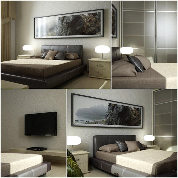 ห้องนอนผู้ชาย ตกแต่งห้องนอน เรียบเท่