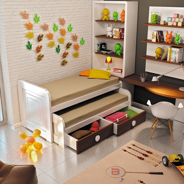 เตียงลิ้นชัก 3 ชั้น นอนได้ 3 คน ประหยัดพื้นที่สุด ๆ